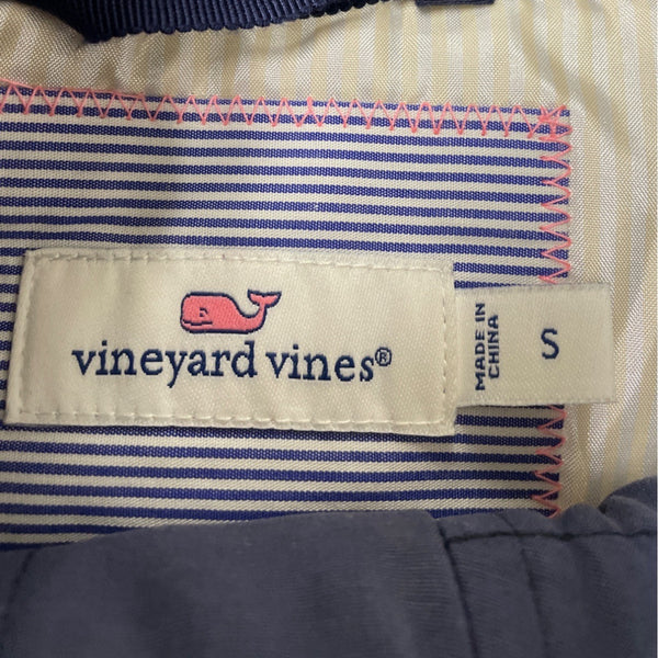Vineyard Vines Men's Navy & Brown Quilted Vest With Pockets Size S