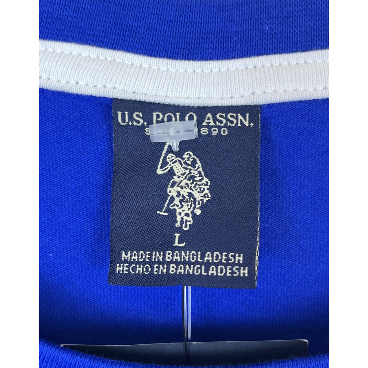 U.S. Polo Assn. Mens Blue Cotton Striped Short-Sleeve Crewneck T-Shirt Size L