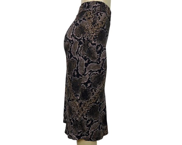 Zara TRF Collection Snake Print Midi Skirt Viscose Blend Size XS