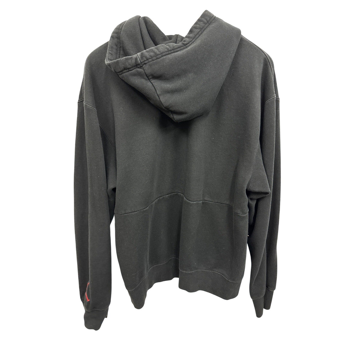 Nike Air Jordan Mens M Black Hoodie With Kangaroo Pocket & Red Jumpman Logo