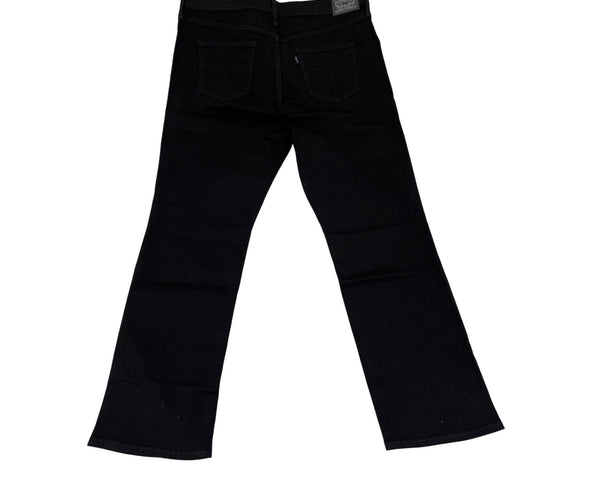 Levis Men’s 314 Shaping Straight Jeans Black High Rise Stretch Denim Size 34W/30L - New