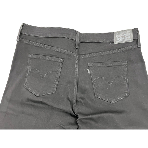 Levis Men’s 314 Shaping Straight Jeans Black High Rise Stretch Denim Size 34W/30L - New