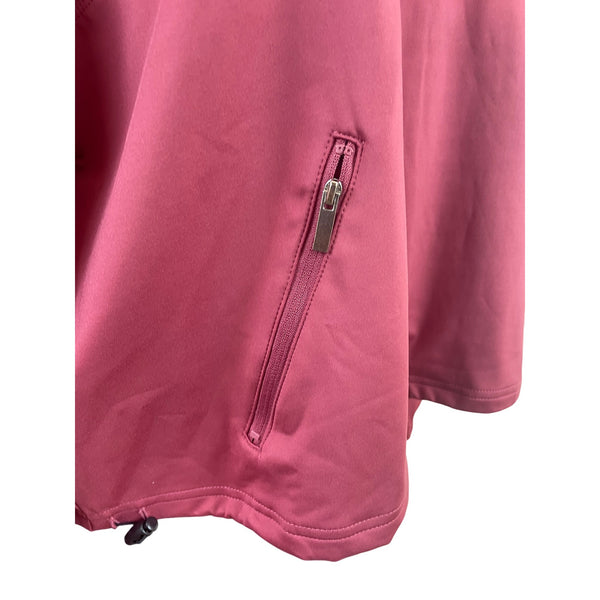 Ideology Womens Rose Pink Quarter-Zip Hooded Pullover Sz L - New