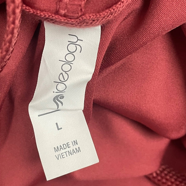 Ideology Womens Rose Pink Quarter-Zip Hooded Pullover Sz L - New
