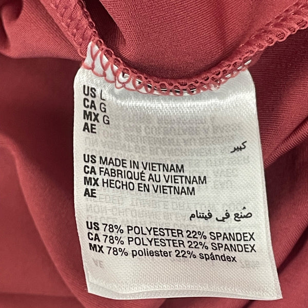 Ideology Womens Rose Pink Quarter-Zip Hooded Pullover Sz L - New