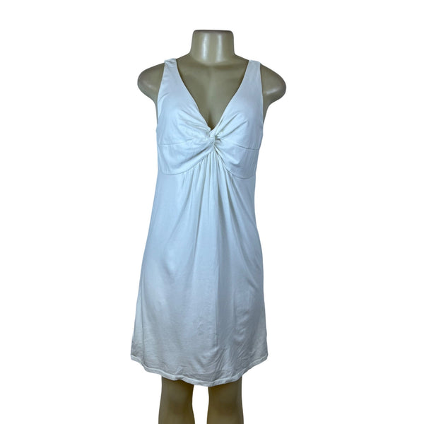Ann Taylor LOFT Women's White Sleeveless Knot Front Dress Size S Ann Taylor LOFT Women's White Sleeveless Knot Front Dress Size S