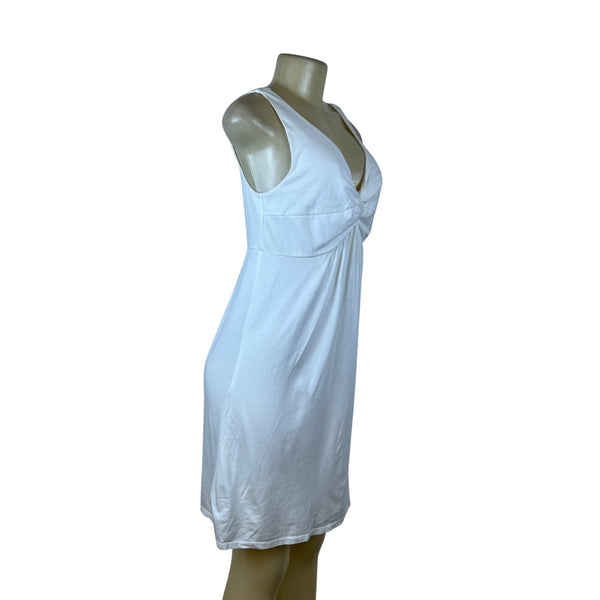 Ann Taylor LOFT Women's White Sleeveless Knot Front Dress Size S - New