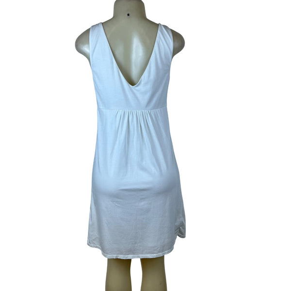 Ann Taylor LOFT Women's White Sleeveless Knot Front Dress Size S - New