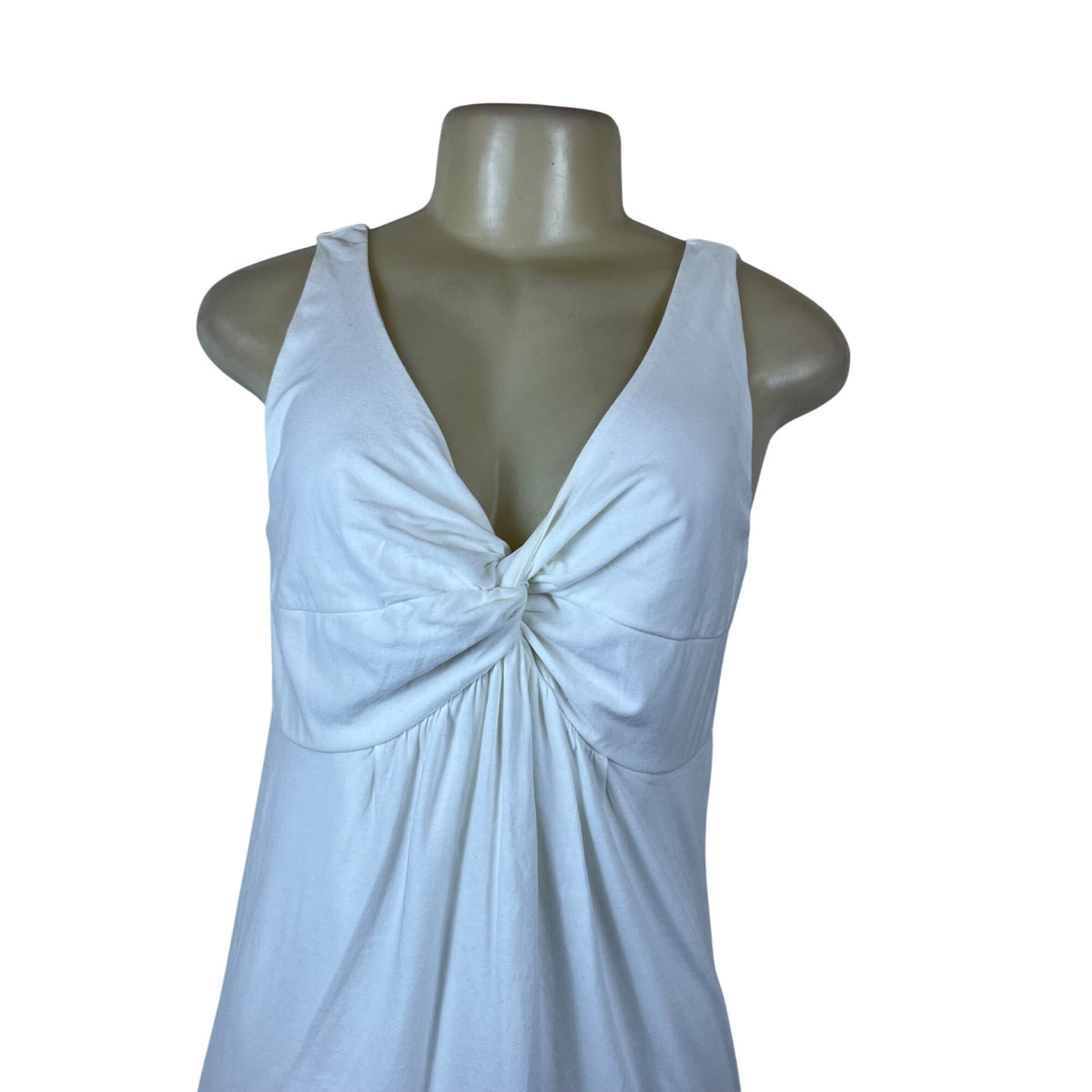Ann Taylor LOFT Women's White Sleeveless Knot Front Dress Size S - New