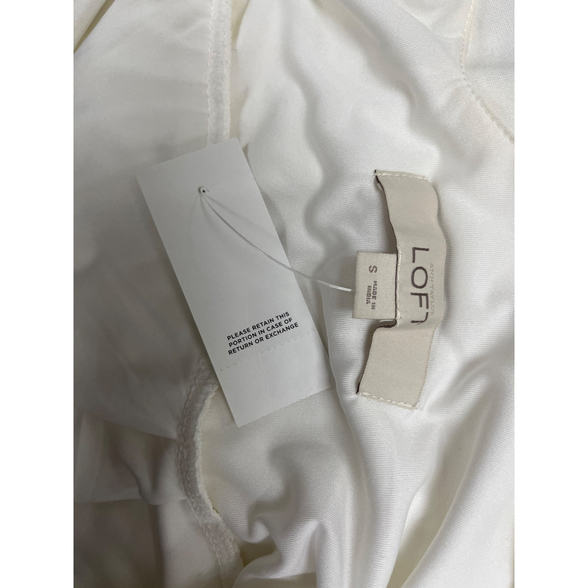 Ann Taylor LOFT Women's White Sleeveless Knot Front Dress Size S - New