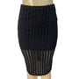 Kendall + Kylie Womens Black Perforated Pencil Skirt Size XS