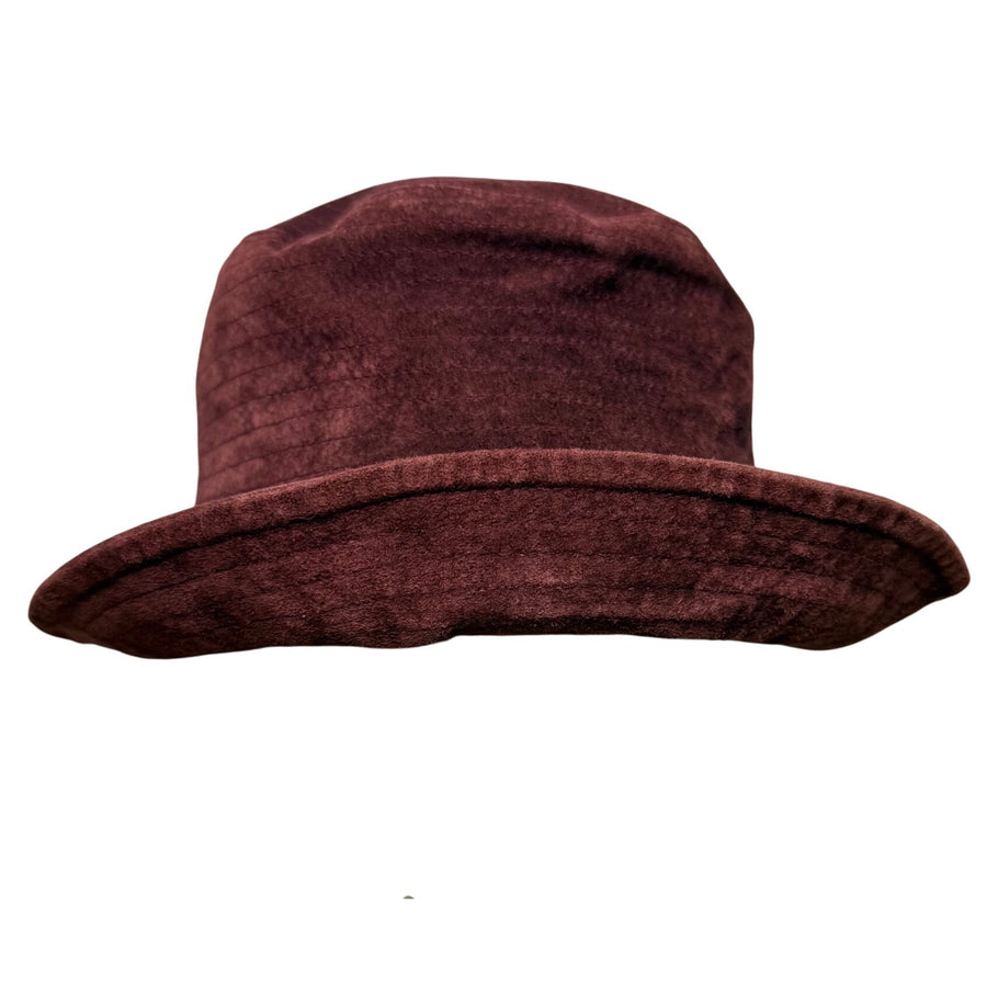 Vintage Liz Claiborne Women’s Burgundy Velvet Bucket Hat Soft Fabric Lined