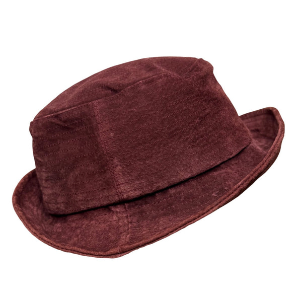 Vintage Liz Claiborne Women’s Burgundy Velvet Bucket Hat Soft Fabric Lined