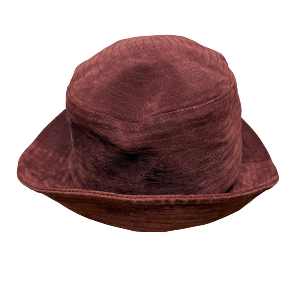 Vintage Liz Claiborne Women’s Burgundy Velvet Bucket Hat Soft Fabric Lined