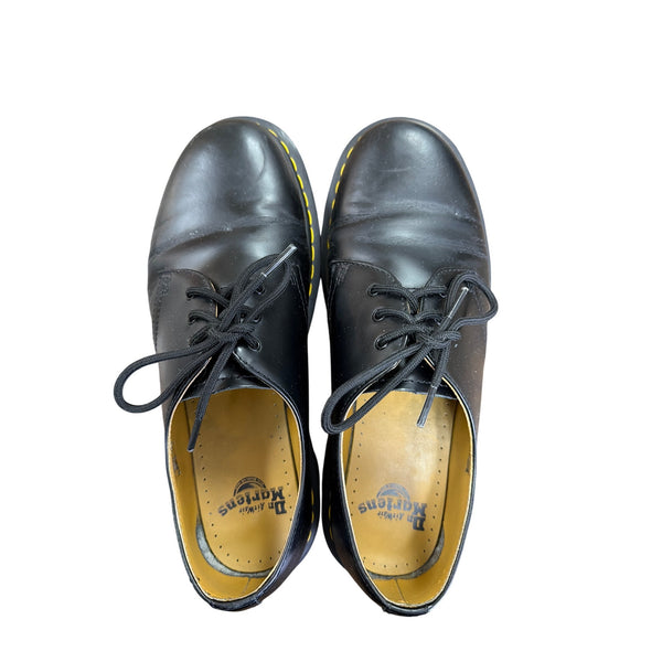 Dr. Martens Mens Black Leather AirWair Oxford Shoes Lace-Up Casual Size