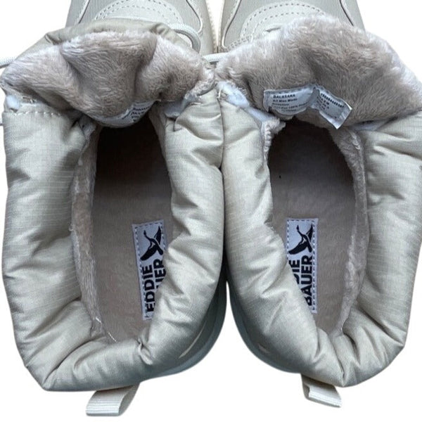 Eddie Bauer Womens Tan Faux Fur-Lined Balasana Winter Boots Size 8 - New