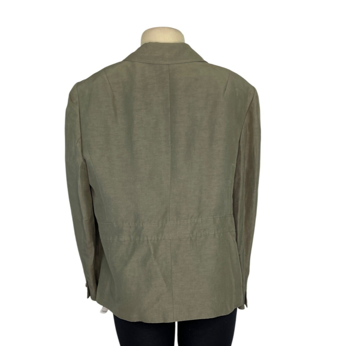Talbots Woman Beige Blazer Jacket With Front Pockets & Button Sz 16W  New