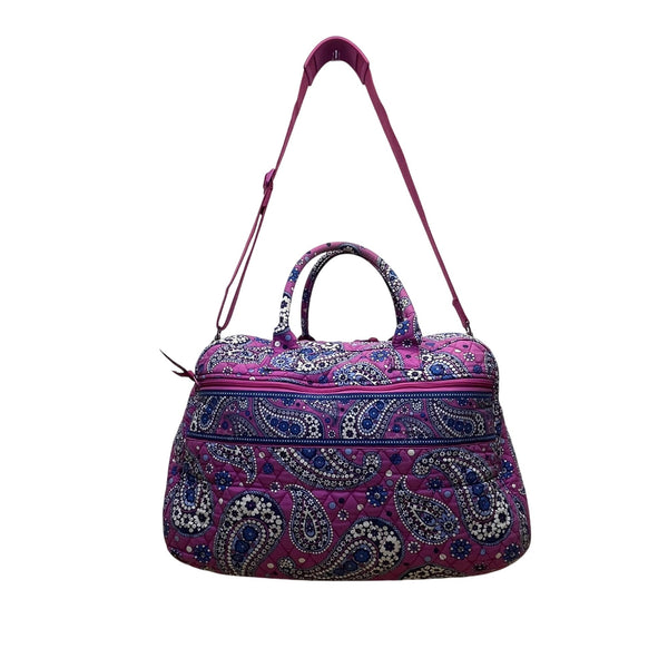 Vera Bradley Women’s Pink Quilted Paisley Print Shoulder & Handheld Duffle Bag