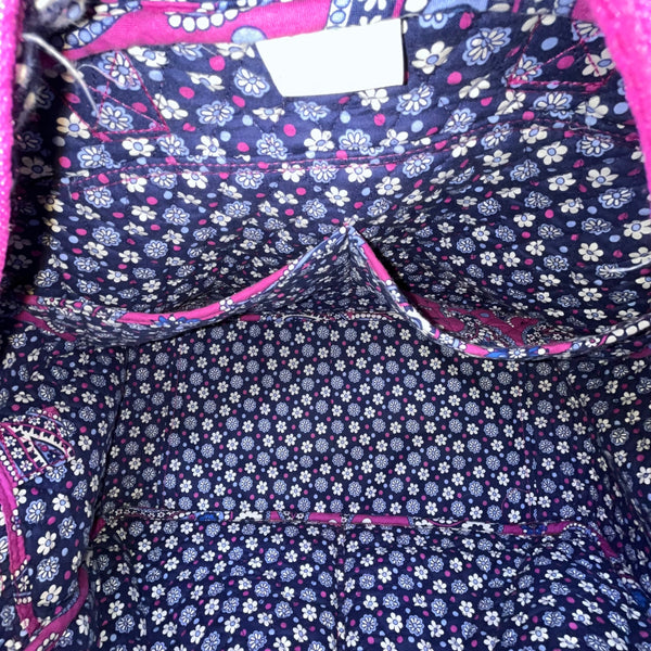 Vera Bradley Women’s Pink Quilted Paisley Print Shoulder & Handheld Duffle Bag