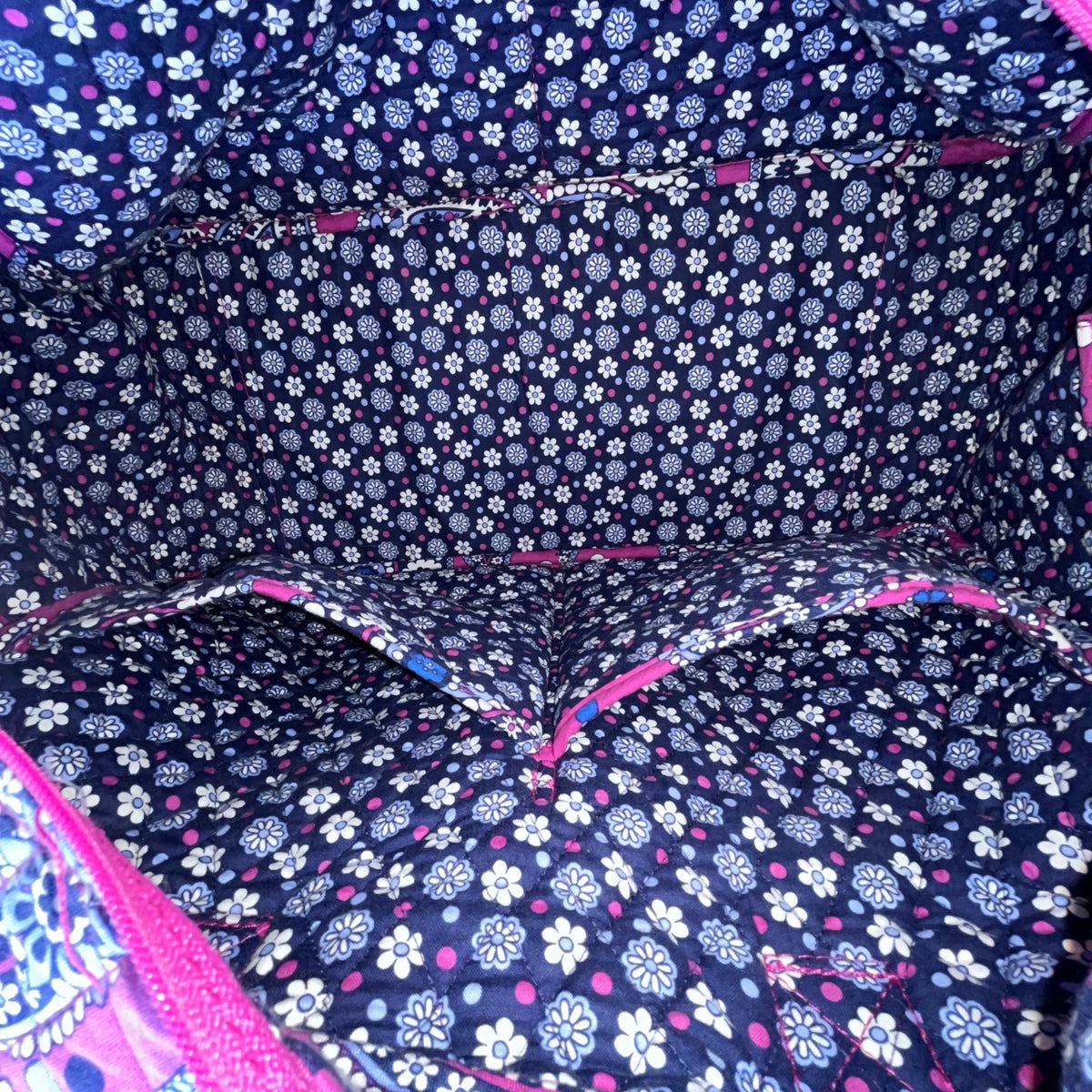Vera Bradley Women’s Pink Quilted Paisley Print Shoulder & Handheld Duffle Bag