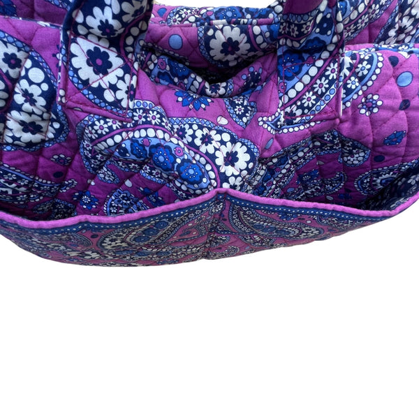 Vera Bradley Women’s Pink Quilted Paisley Print Shoulder & Handheld Duffle Bag