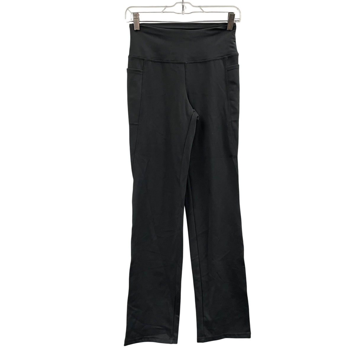 Jockey Womens Black High-Waist Flared Pants Moisture-Wicking Polyester Spandex S NWT