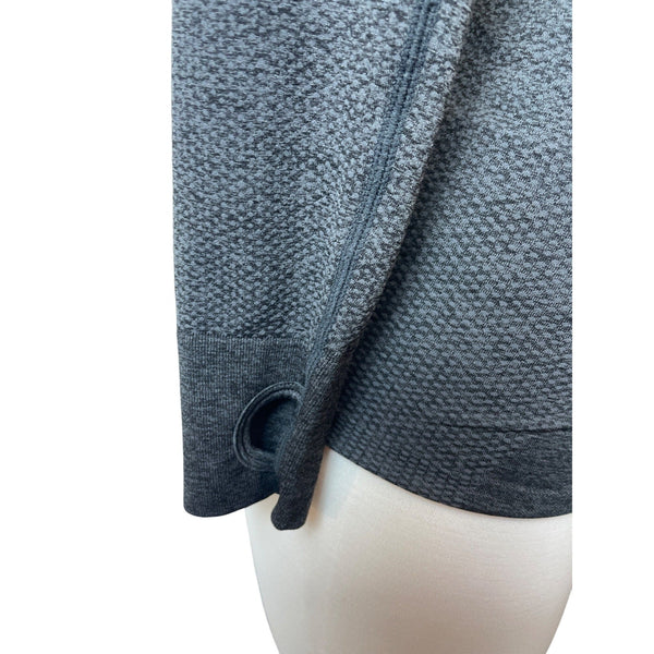Gym Shark Women's Grey Stretchable Gym Running Long Sleeve Shirt Sz M