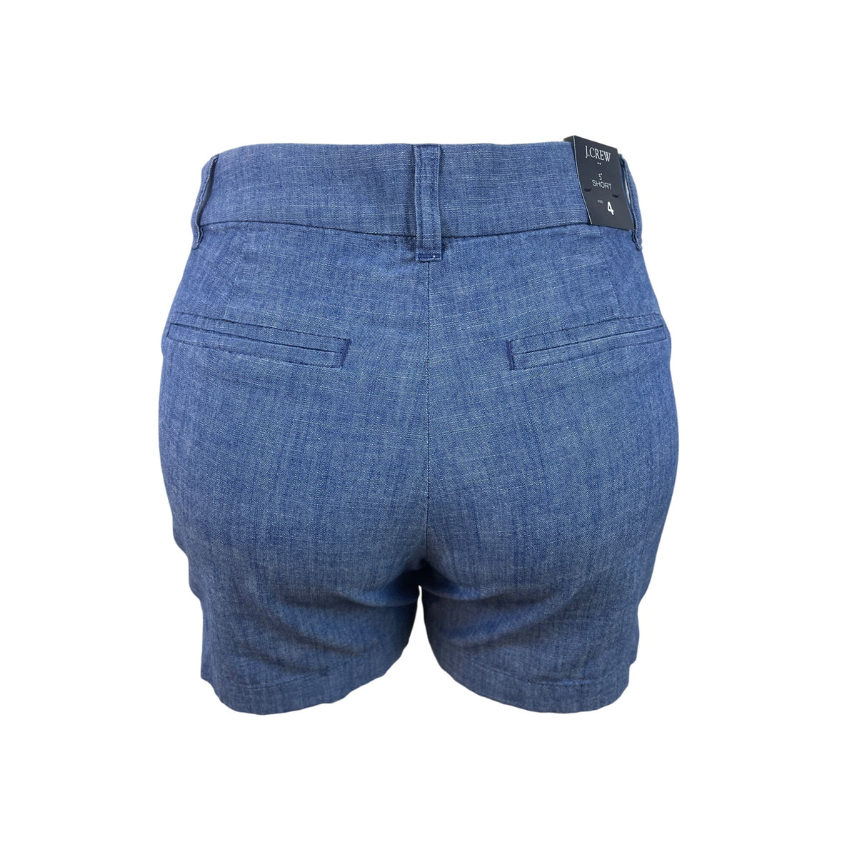 J.Crew Womens Chambray Shorts Blue Tailored Fit Summer Wear Size 4  - New