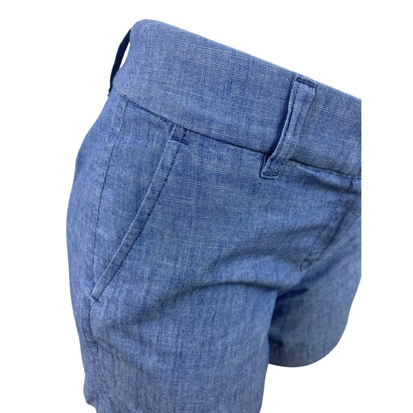 J.Crew Womens Chambray Shorts Blue Tailored Fit Summer Wear Size 4  - New