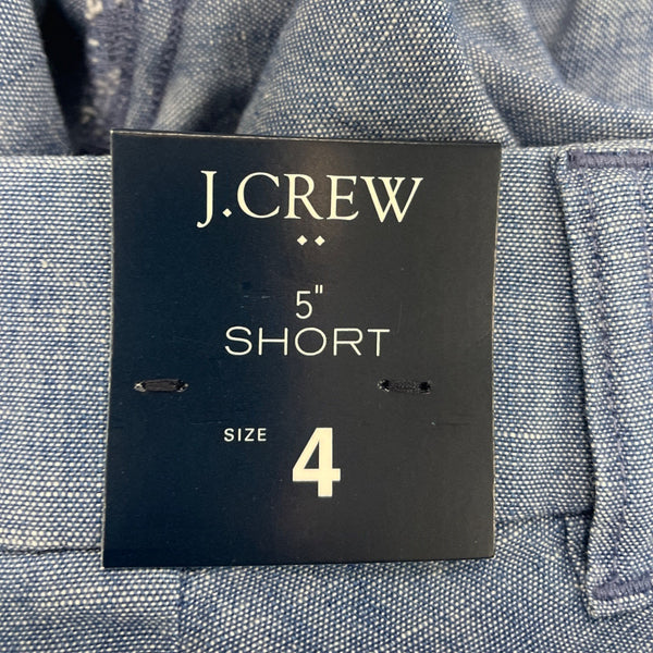 J.Crew Womens Chambray Shorts Blue Tailored Fit Summer Wear Size 4  - New