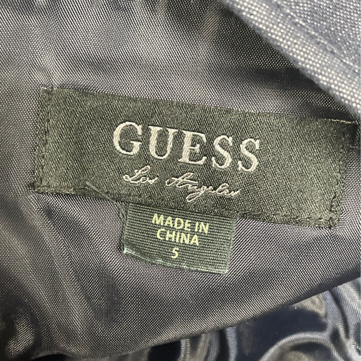 Guess Blue Womens Denim Fit & Flare Lace-Up Front Dress Stretchy Sz 5