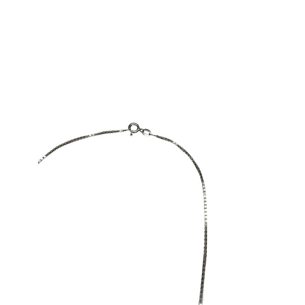 Silver Womens Necklace With Ornate Tube Pendant 18" Chain Judaica Mezuzah Design