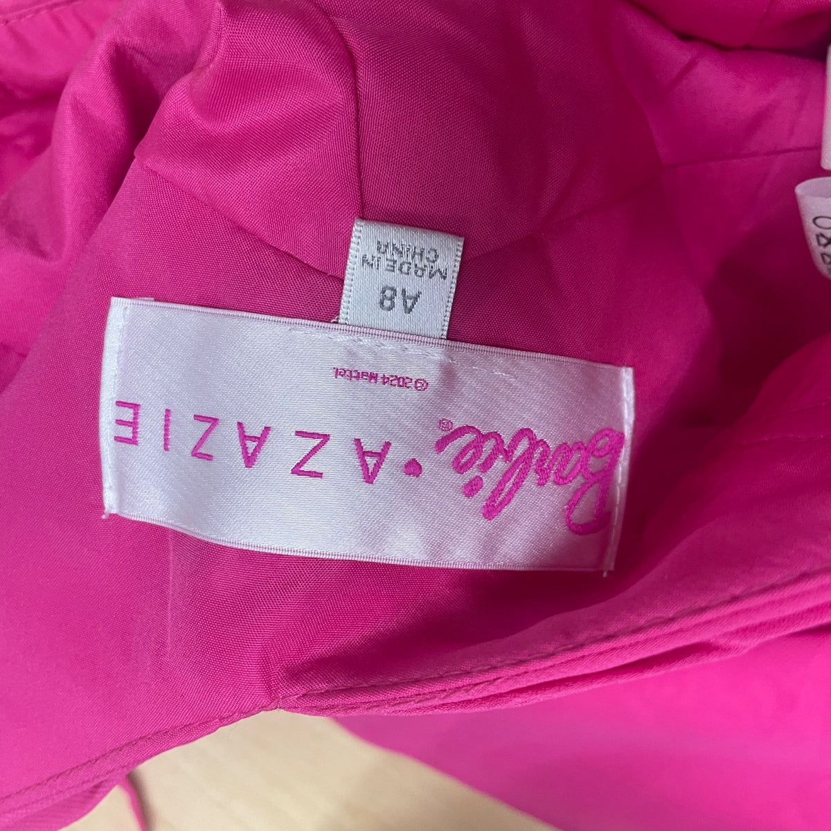 Barbie Azazie Womens Pink Gown Maxi Dress Ruched Adjustable Straps Sz A8 - New