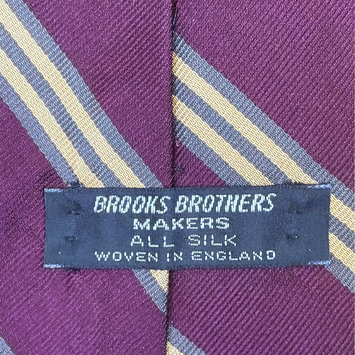 Vintage Brooks Brothers Purple Stripe Silk Tie Made In England Formal Wear