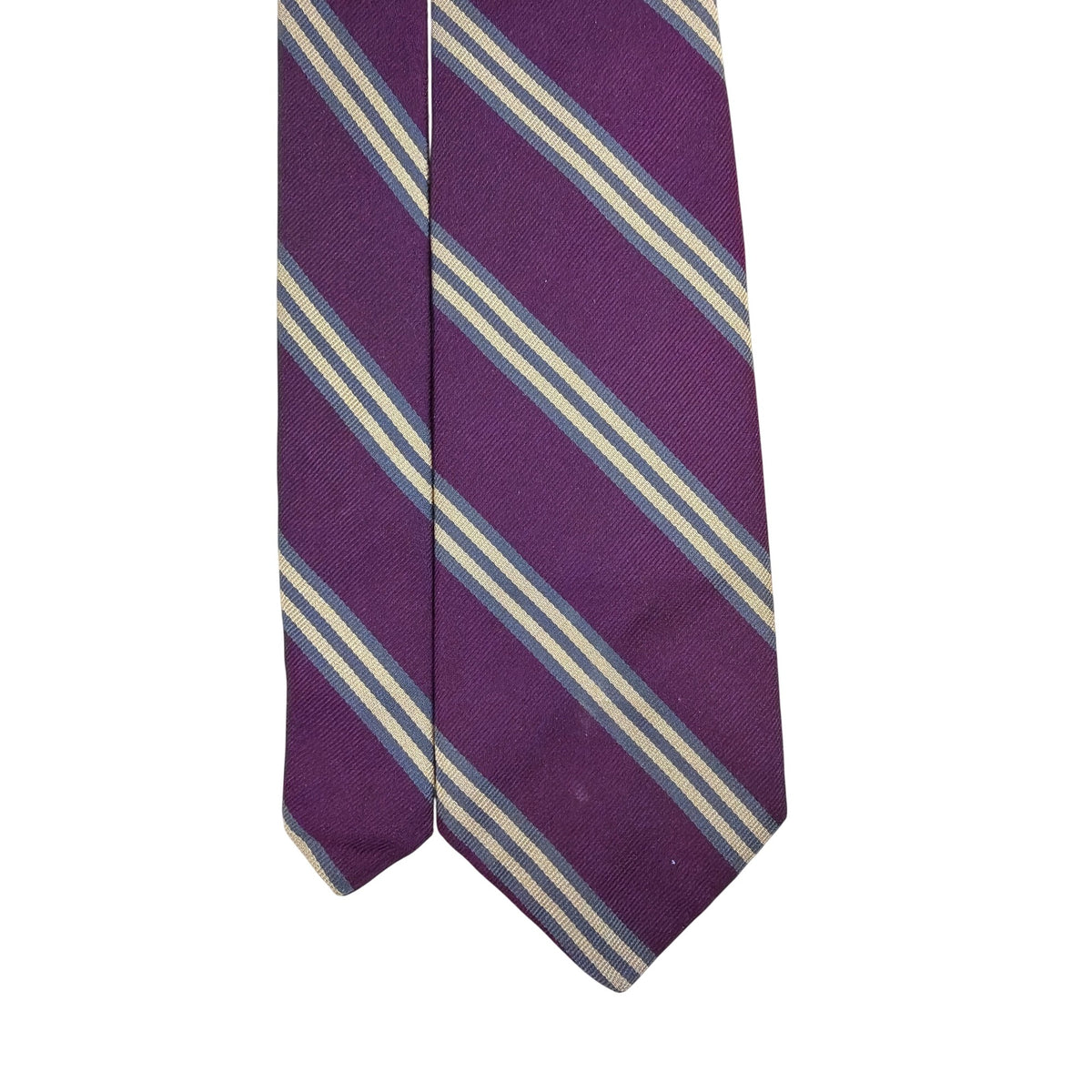 Vintage Brooks Brothers Purple Stripe Silk Tie Made In England Formal Wear