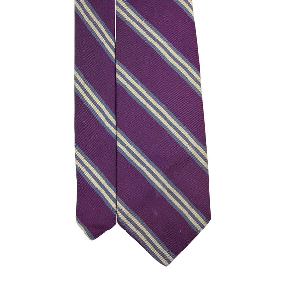 Vintage Brooks Brothers Purple Stripe Silk Tie Made In England Formal Wear