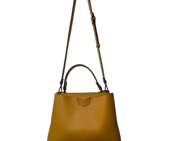 Urban Expressions Women's Mustard Yellow Crossbody Satchel Sz M