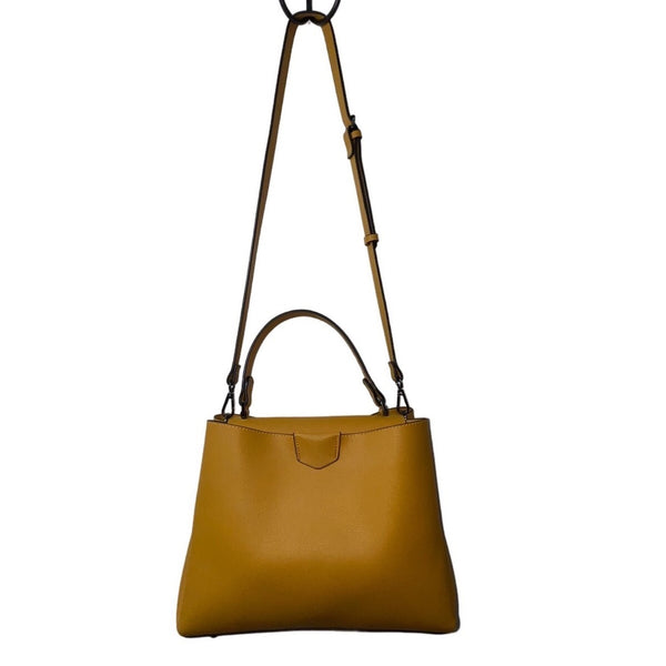Urban Expressions Women's Mustard Yellow Crossbody Satchel Sz M