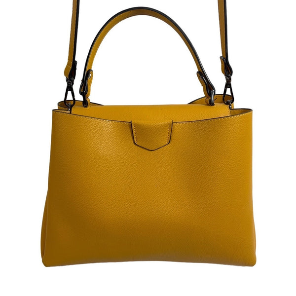 Urban Expressions Women's Mustard Yellow Crossbody Satchel Sz M