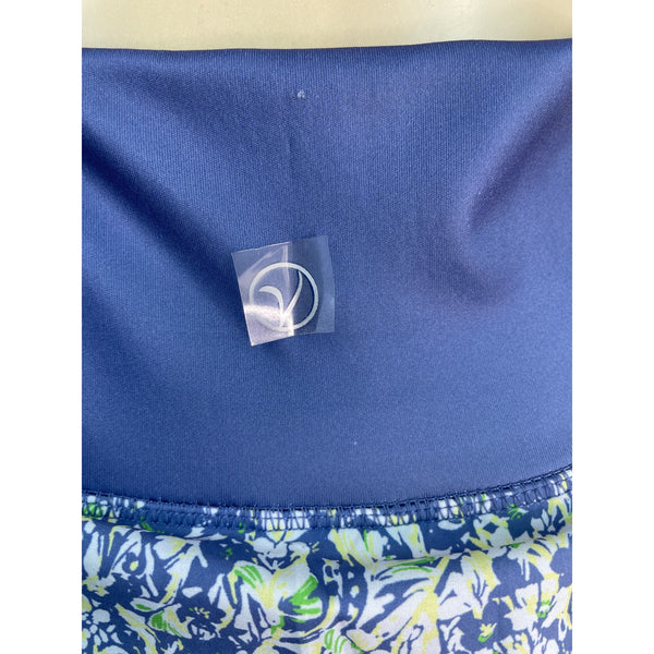 Vogo Womens Floral Activewear Skort With Inner Shorts Blue & White Size S