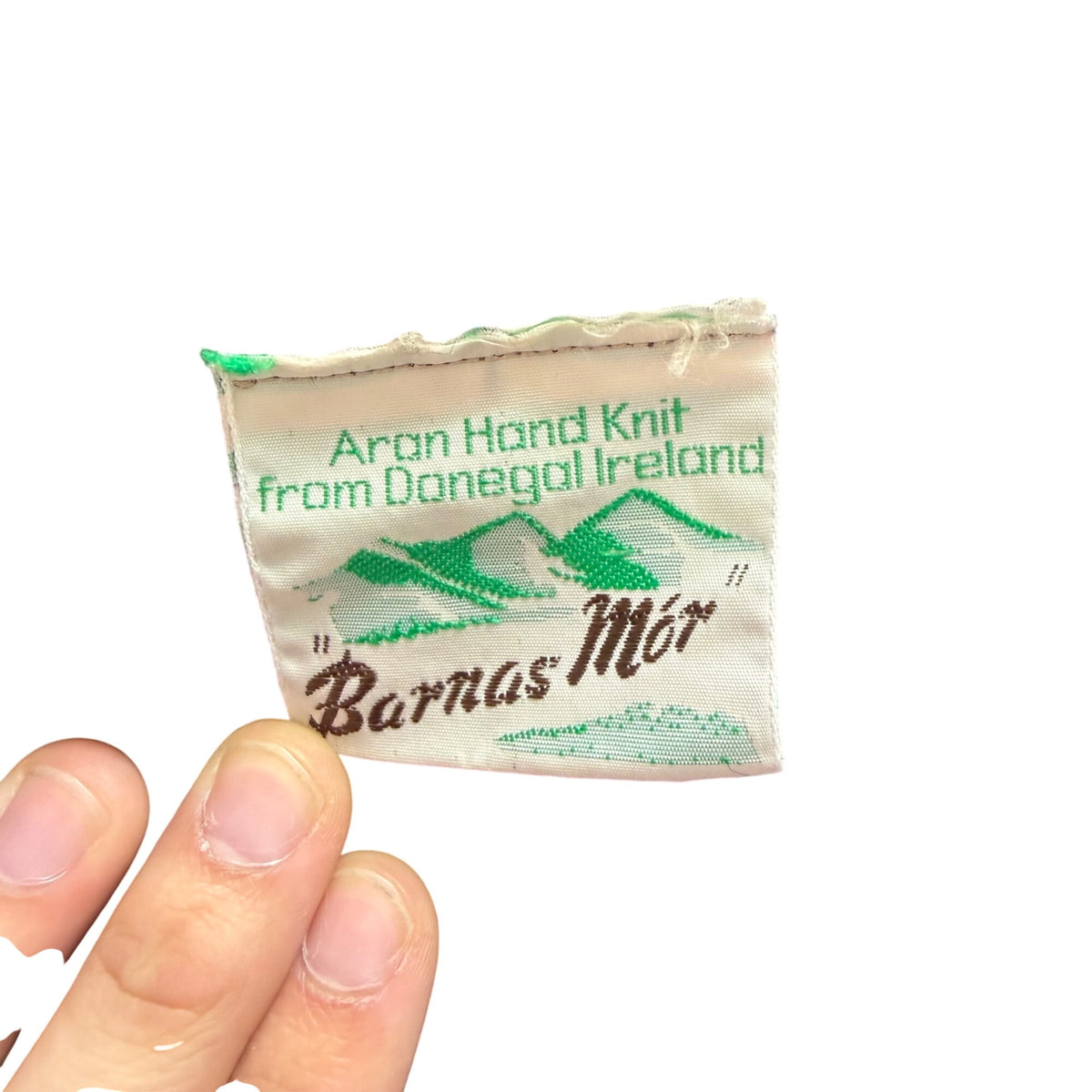 Barnas Mor Mens Gray Wool Hand-Knit Cardigan Cable Knit Button Front Ireland L