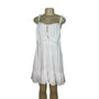American Eagle White Sleeveless Mini Dress With Tie Front Womens Size L - New