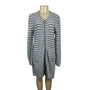 Long Sleeve Striped Sweater Dress with Side Pockets & Zip Closure Sz 12