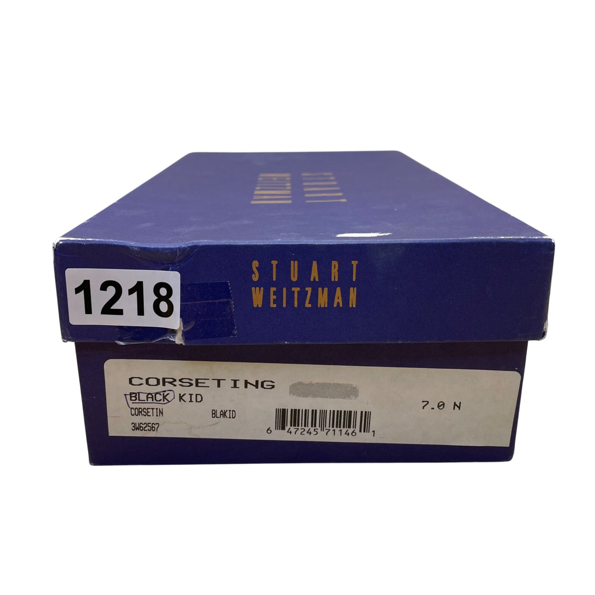 Stuart Weitzman Women’s Black Leather Corseting Heels Narrow Dress Shoes Size 7