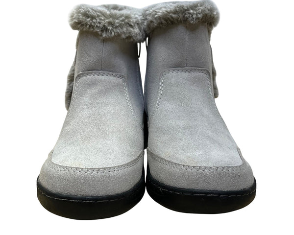 Khombu Women’s Gray Faux Fur-Lined Winter Iris Ankle Boots Size 9M