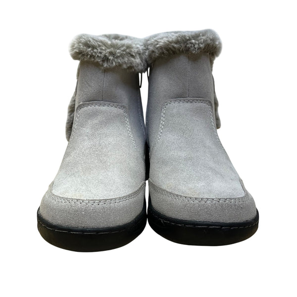 Khombu Women’s Gray Faux Fur-Lined Winter Iris Ankle Boots Size 9M