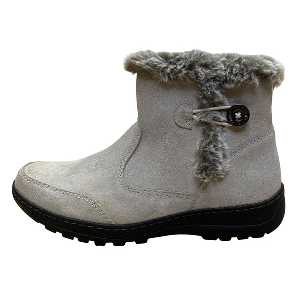 Khombu Women’s Gray Faux Fur-Lined Winter Iris Ankle Boots Size 9M