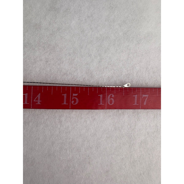 Sterling Silver Womens Blue Crystal Floral Necklace & Earrings Set Elegant Design 16" Length