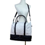DSW Women’s White & Black Handles & Adjustable Strap Expandable Tote Bag Size XL