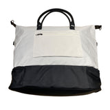 DSW Women’s White & Black Handles & Adjustable Strap Expandable Tote Bag Size XL